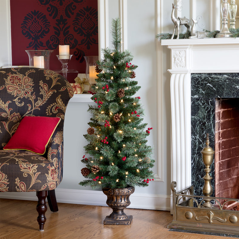 Haute Decor PreLit Carolina 3.4' Green Spruce Artificial Christmas